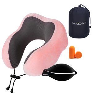 Power of Nature Ultra-light U-Shaped Pillow Pink Memory Foam Pillow